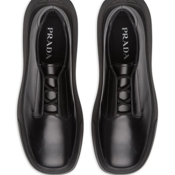 Prada brushed leather Derby shoes main image 4